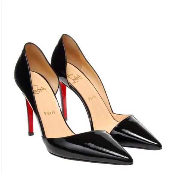 Shoes - Christian Louboutin Black Patent D'orsay Pumps Size 38.5